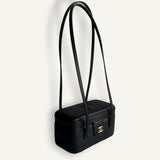 Bolsa Chanel Preppy Coco Long Vanity Bag Preta