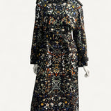 Trench Coat Burberry com Estampa Floral