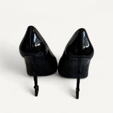 Scarpin Saint Laurent Opyum em Couro Preto Envernizado