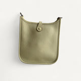 Bolsa Hermès Mini Evelyne Clemence Jaune Milton com Ferragens Palladium