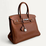 Bolsa Hermès Birkin 35 Togo Gold com Ferragens Palladium