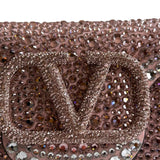 Bolsa Valentino Garavani Small Valentino Garavani Locò Shoulder Bag With Rhinestones Rosa
