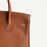 Bolsa Hermès Birkin 25 Togo Gold com Ferragens Palladium