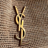 Bolsa Saint Laurent Bolsa Icare Em Ráfia-Bege