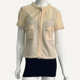 Casaco Chanel em Tweed Off-white