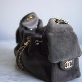 Bolsa Chanel 25 Mini Lambskin  Dark Khaki com Ferragens Douradas