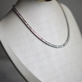 Colar Riviera Baguetes em Ouro Branco com Diamantes