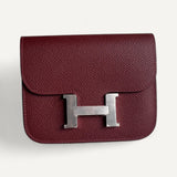 Carteira Hermès  Constance Slim Epsom Rouge H com Ferragens Palladium