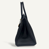Bolsa Hermès Birkin 35 Epsom Noir com Ferragens Gold
