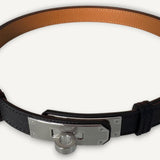 Cinto Hermès 18 Noir Com Ferragens Palladium