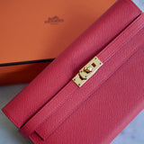 Bolsa Hermès Kelly Classique To Go Epsom Veau Capucine com Ferragens Gold