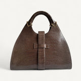 Bolsa Gucci Stirrup Top Handle Bag Crocodile Verde