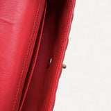 Bolsa Chanel Classic Flap Mini Rosa Coral com Ferragens Douradas