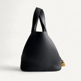 Bolsa Hermès Picotin 18 Noir com Ferragens Gold