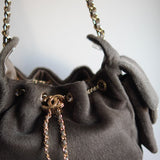 Bolsa Chanel 25 Mini Lambskin  Dark Khaki com Ferragens Douradas