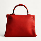 Bolsa Hermès Kelly 35 Togo Orange com Ferragens Gold