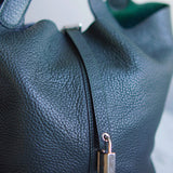 Bolsa Hermès Picotin 22 Clemence Vert Fonce Com Ferragens Palladium