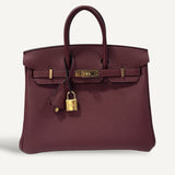 Bolsa Hermès Birkin 25 Togo Rouge H Ghw