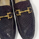 Mocassim Salvatore Ferragamo Croco Burgundy