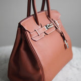 Bolsa Hermès Birkin 30 Togo Barenia com Ferragens Palladium