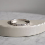 Pulseira Cartier Love Clássico 4 Diamantes Em Ouro Branco