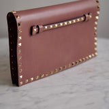 Bolsa Clutch Valentino Rockstud Tabacco
