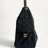 Bolsa Chanel 25 Small Preto com Ferragens Douradas