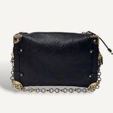Bolsa Louis Vuitton Side Trunk MM Black com Ferragens Douradas
