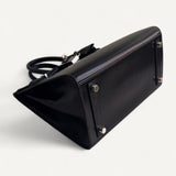 Bolsa Hermès Birkin 25 Calf Box Noir com Ferragens Palladium