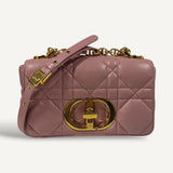 Bolsa Christian Dior Cannage Caro Rose