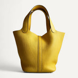Bolsa Hermès Picotin 18 Limoncello Clemence com Ferragens Palladium
