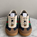 Tênis Gucci Web Accent Couro Marrom I Preto