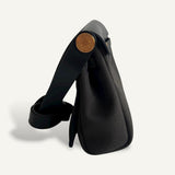 Bolsa Hermès Mini Herbag Toile Militaire Dark Bronze | Noir com Ferragens Gold