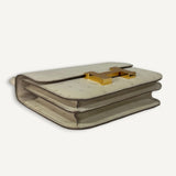 Bolsa Hermès Constance 18 Ostrich Nata com Ferragens Gold