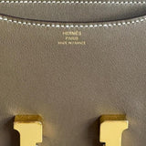 Bolsa  Hermès Constance 18 Swift Etoupe com Ferragens Gold