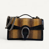 Bolsa Gucci Dionysus Phyton com Ferragens Prateadas