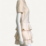 Vestido Valentino Crepe Couture Short Dress Off-White