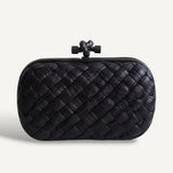 Bolsa Clutch Bottega Veneta Knot Preta