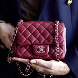 Bolsa Chanel Mini Square Flap Vinho