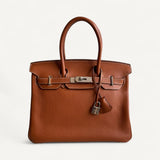 Bolsa Hermès Birkin 30 Barenia com Ferragens Palladium