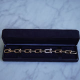 Pulseira Tiffany Elos Grandes com Diamantes Rose Gold