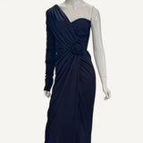 Vestido Dolce & Gabbana Preto Drapeado com Flor