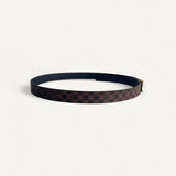 Cinto Louis Vuitton Iconic Reversible Belt Canvas Damier Ébène