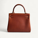 Bolsa Hermès Kelly 25 Retourne Barenia com Ferragens Gold