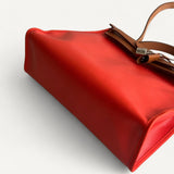 Bolsa Hermès Herbag 31 Orange Mecano com Ferragens Palladium