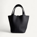 Bolsa Hermès Picotin 18 Clemence Noir com Ferragens Palladium
