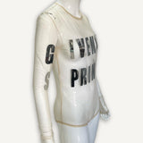 Body Givenchy em Tule Nude com Logo Prateada