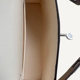Bolsa Hermès Mini Kelly Epsom Tricolor Nata/ Chai / Gris Meyer com Ferragens Palladium