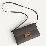 Bolsa Hermés Constance To Go Epsom Etoupe com Ferragens Gold