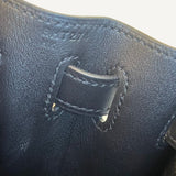 Bolsa Hermés Kelly 28 Toile Quadrille Vert com Ferragens Palladium